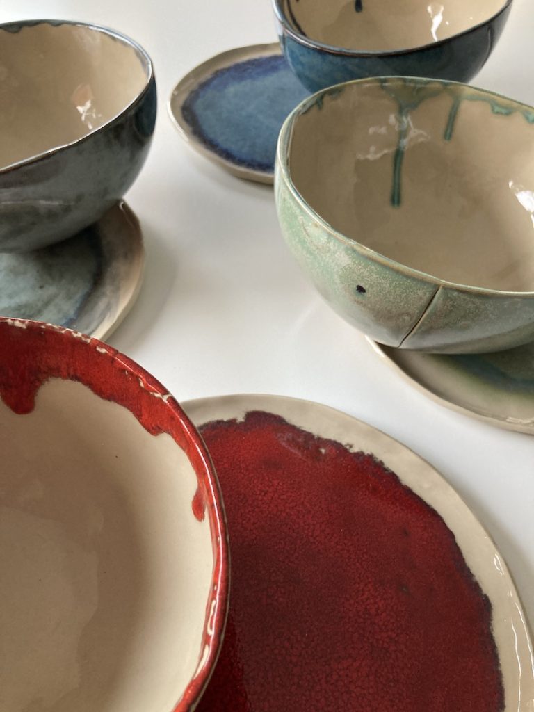 ensemble service coloré